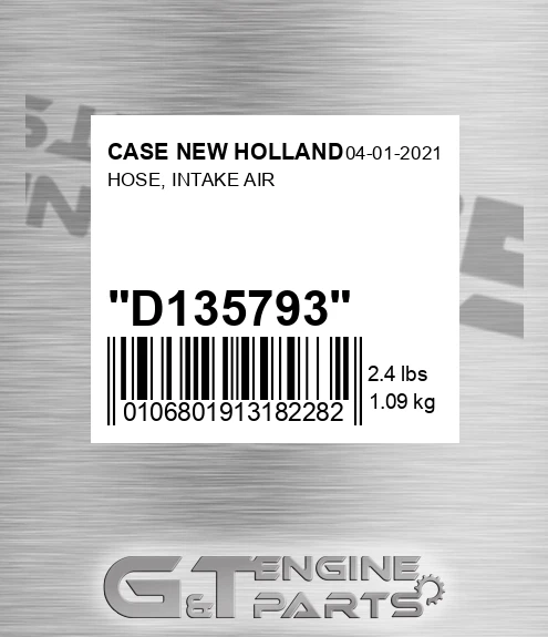 D135793 Hose, Intake Air for CASE NEW HOLLAND
