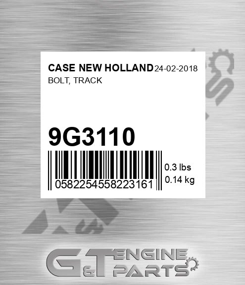 9G3110 Bolt, Track