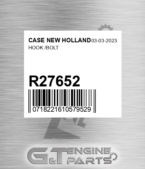 R27652 Hook /bolt