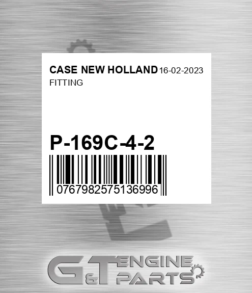P-169C-4-2 Fitting for CASE NEW HOLLAND