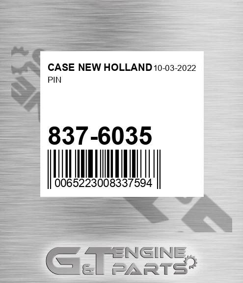 837-6035 Pin for CASE NEW HOLLAND