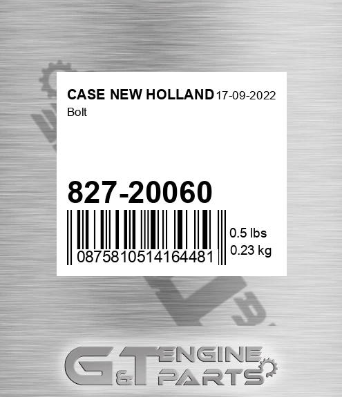 827-20060 Bolt