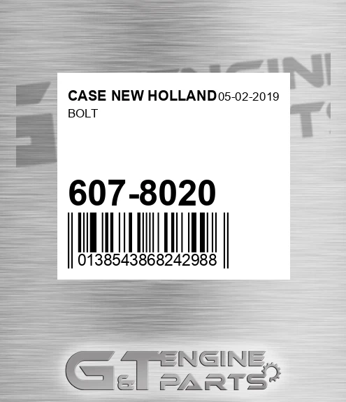 607-8020 Bolt for CASE NEW HOLLAND