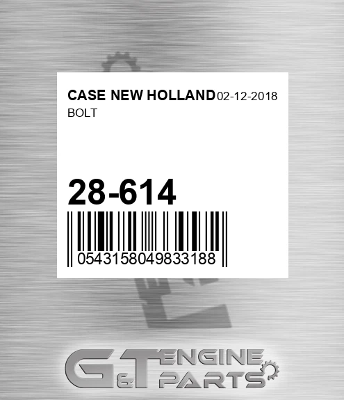 28-614 Bolt for CASE NEW HOLLAND
