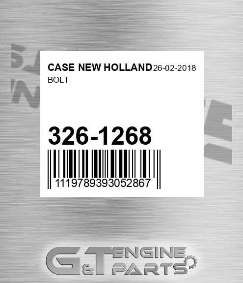 326-1268 Bolt for CASE NEW HOLLAND