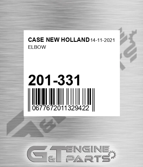 201-331 Elbow for CASE NEW HOLLAND