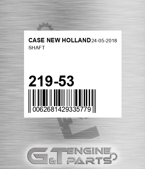 219-53 Shaft for CASE NEW HOLLAND