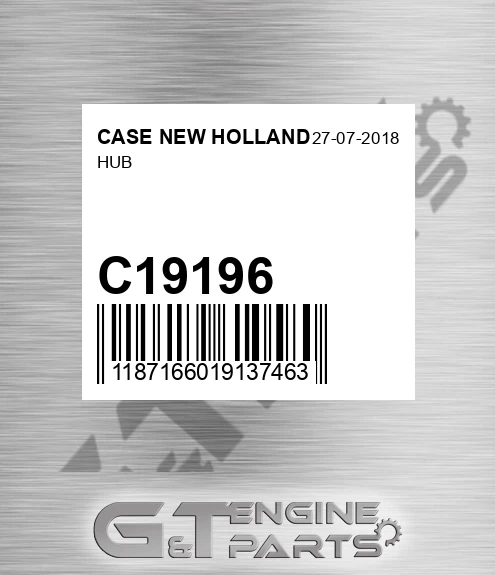 C19196 CASE NEW HOLLAND Hub