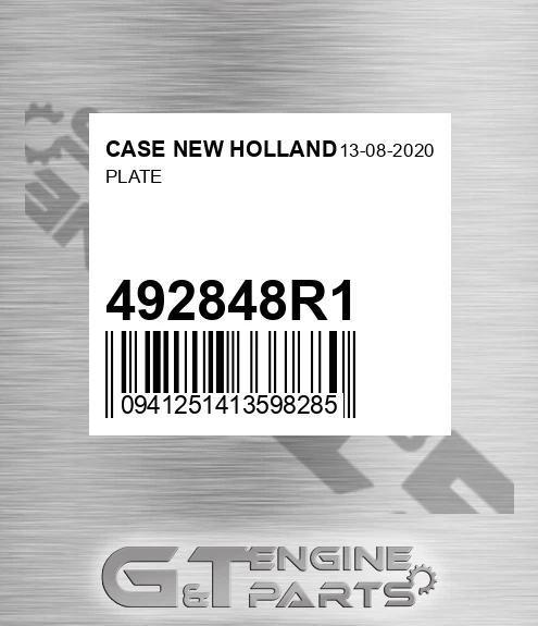 492848R1 Plate for CASE NEW HOLLAND