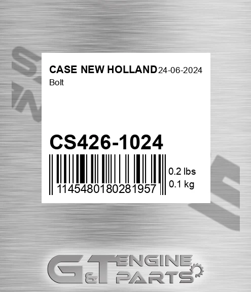 CS426-1024 Bolt for CASE NEW HOLLAND