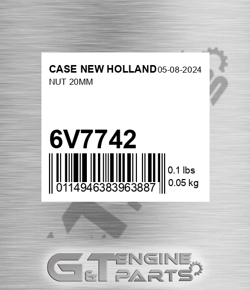 6V7742 Nut 20mm