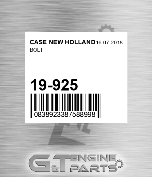 19-925 Bolt