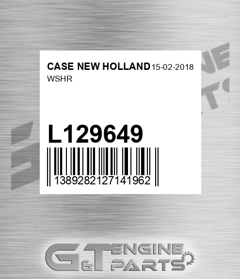 L129649 CASE NEW HOLLAND Wshr
