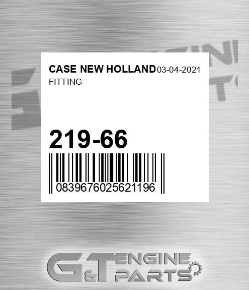 219-66 Fitting for CASE NEW HOLLAND
