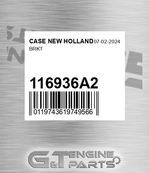 116936A2 Brkt for CASE NEW HOLLAND