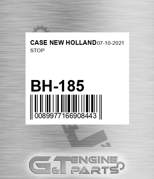 BH-185 Stop for CASE NEW HOLLAND