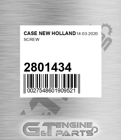 280-1434 Screw for CASE NEW HOLLAND