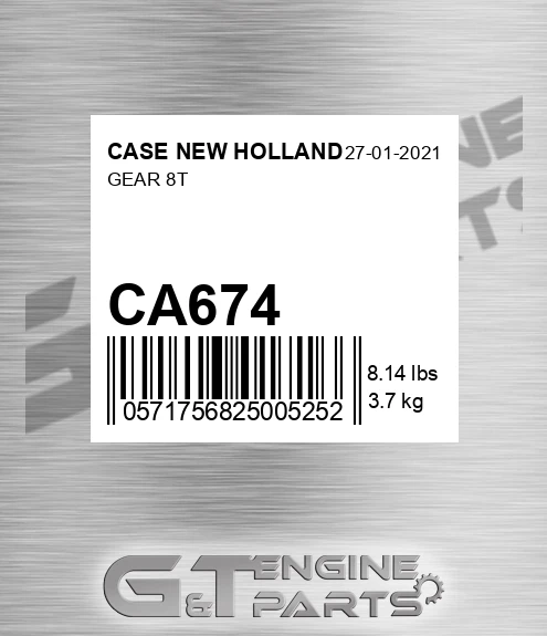 CA674 CASE NEW HOLLAND Gear 8t