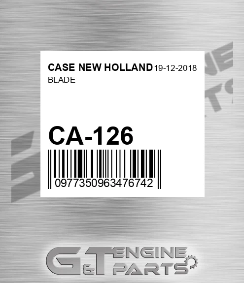 CA-126 Blade for CASE NEW HOLLAND