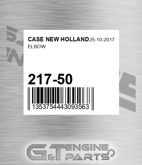 217-50 Elbow for CASE NEW HOLLAND
