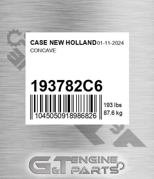 193782C6 CASE NEW HOLLAND Concave
