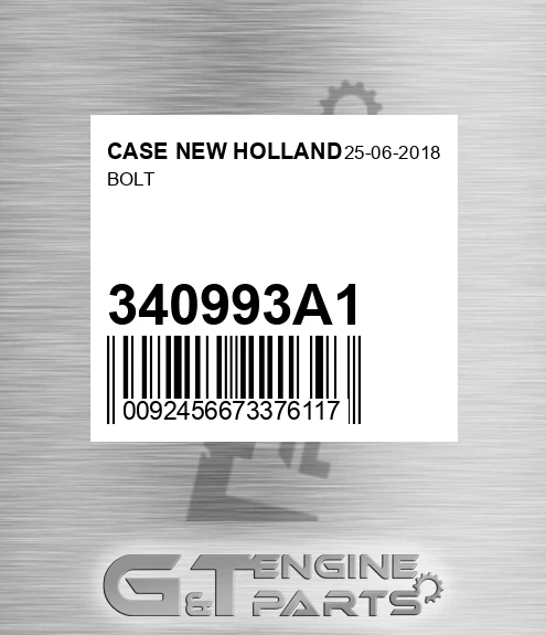 340993A1 Bolt for CASE NEW HOLLAND