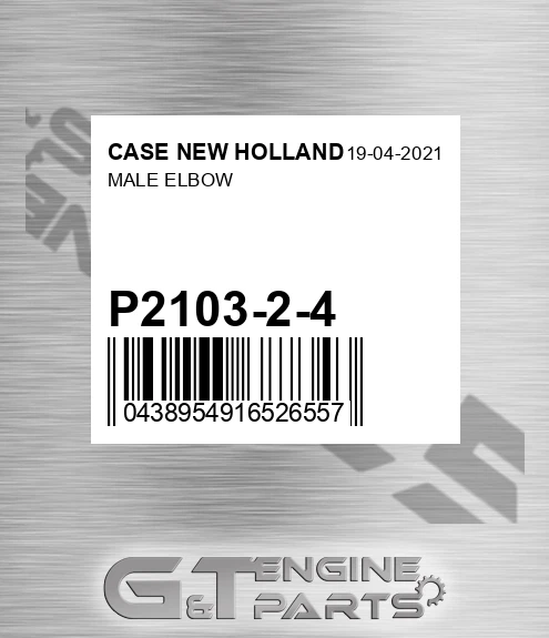 P2103-2-4 Male Elbow