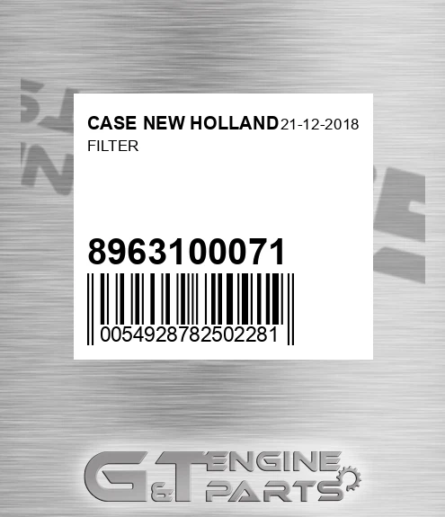 8963100071 Filter for CASE NEW HOLLAND