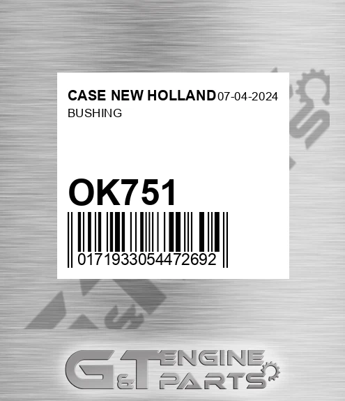OK751 CASE NEW HOLLAND Bushing