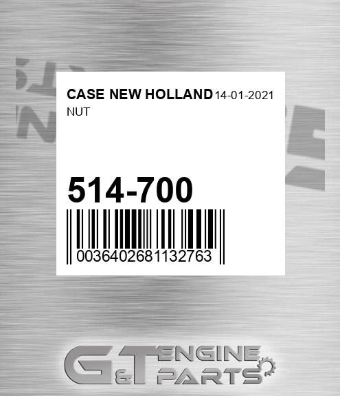 514-700 Nut for CASE NEW HOLLAND