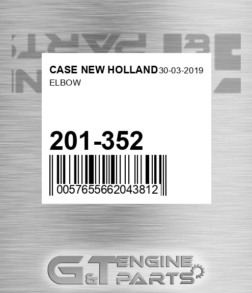 201-352 Elbow for CASE NEW HOLLAND