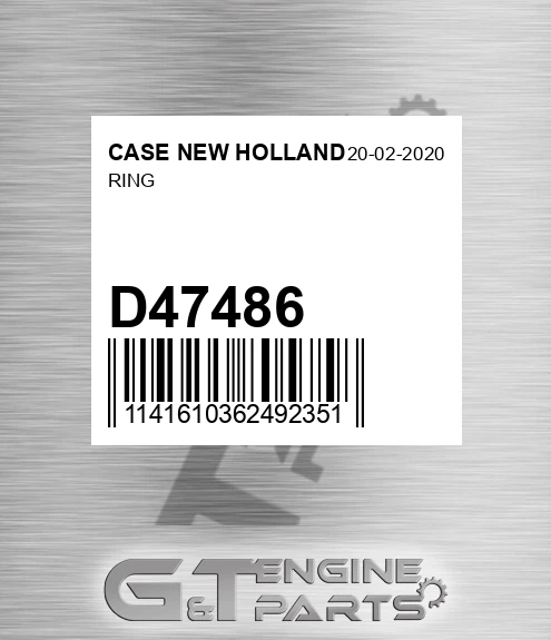 D47486 Ring for CASE NEW HOLLAND