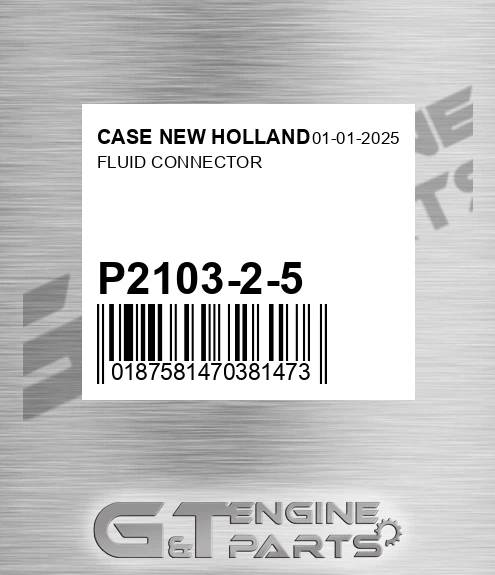 P2103-2-5 Fluid Connector