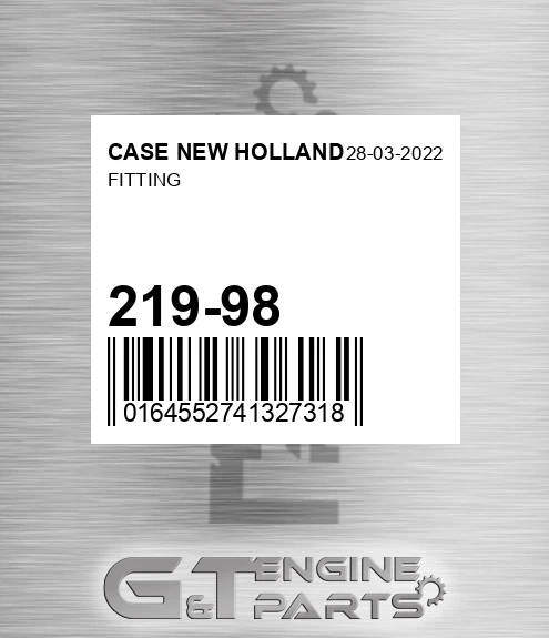219-98 Fitting for CASE NEW HOLLAND