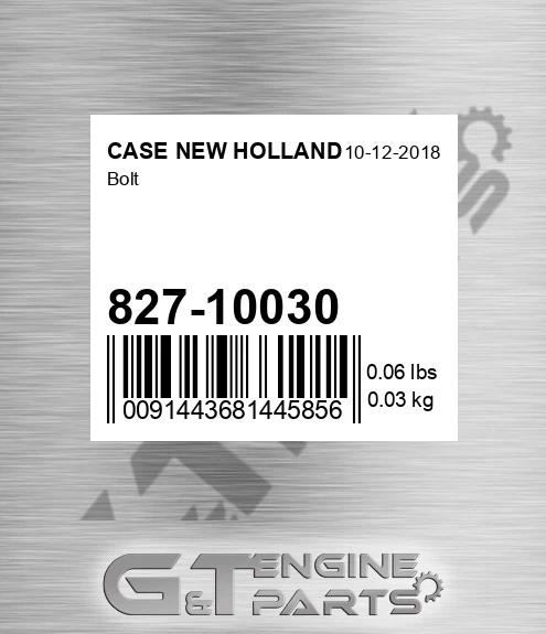 827-10030 Bolt