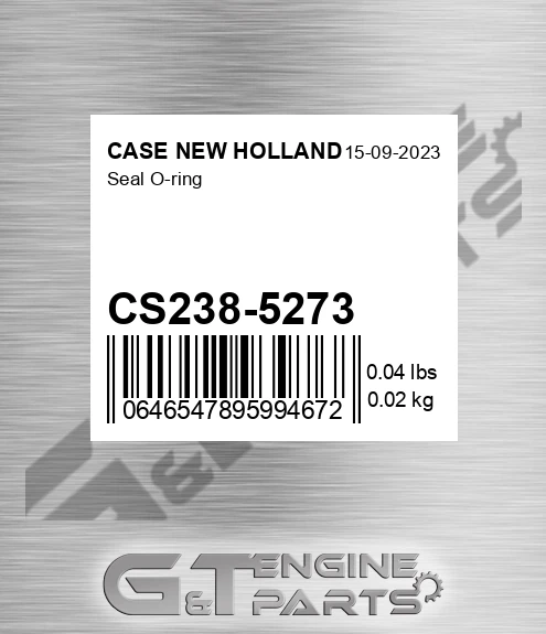 CS238-5273 Seal O-ring for CASE NEW HOLLAND