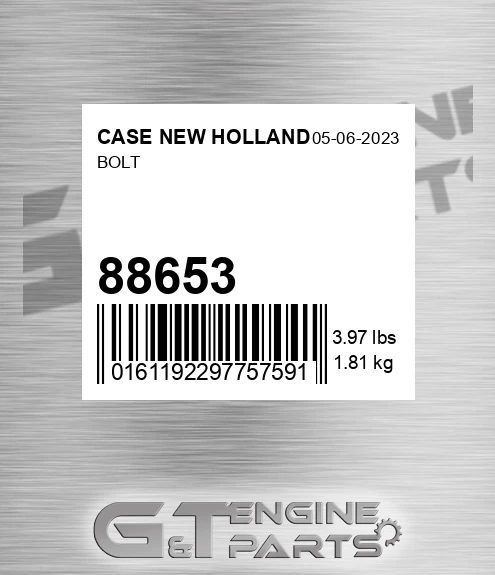 88653 Bolt for CASE NEW HOLLAND