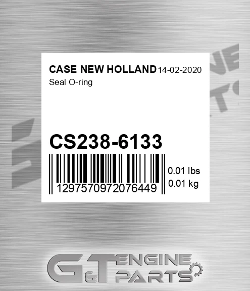 CS238-6133 CASE NEW HOLLAND Seal O-ring