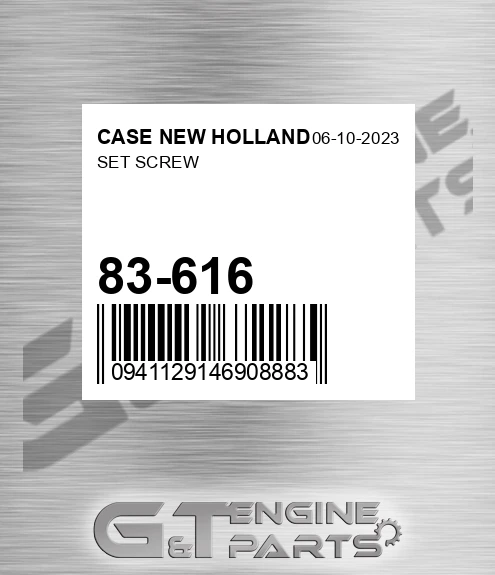 83-616 Set Screw for CASE NEW HOLLAND