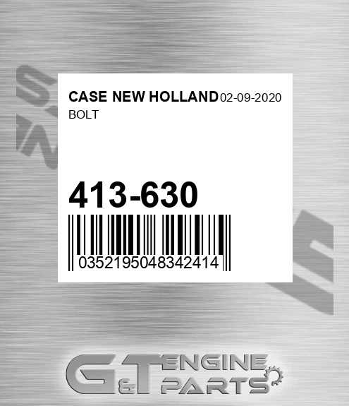 413-630 Bolt for CASE NEW HOLLAND