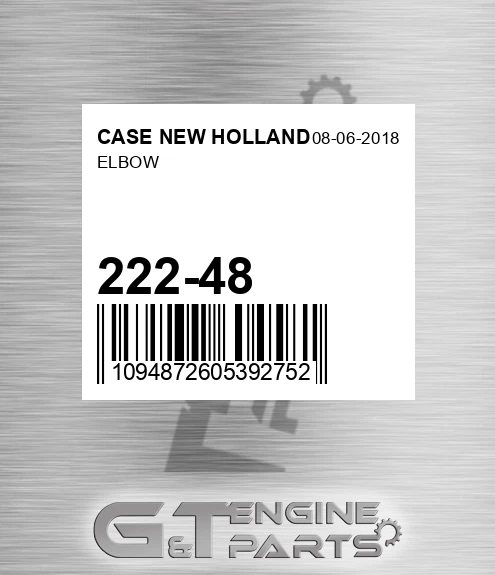 222-48 Elbow for CASE NEW HOLLAND