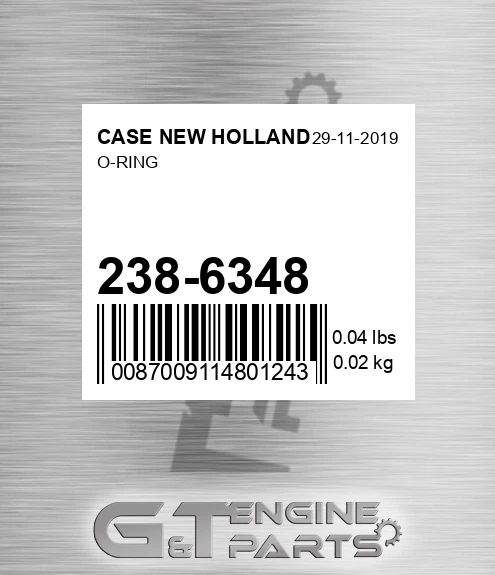 238-6348 O-ring