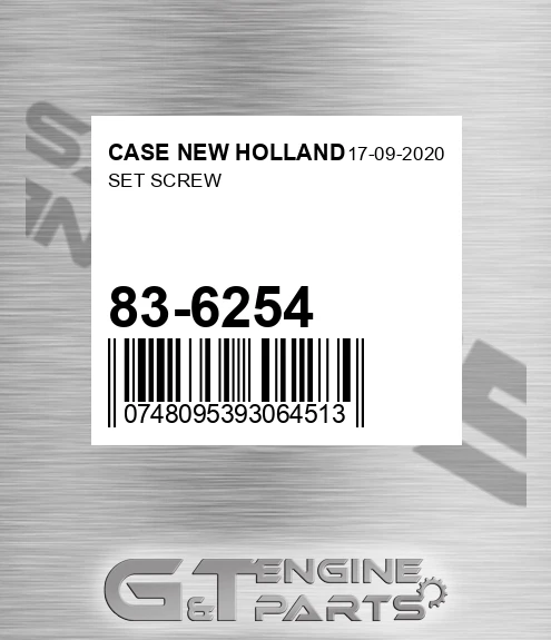 83-6254 Set Screw for CASE NEW HOLLAND
