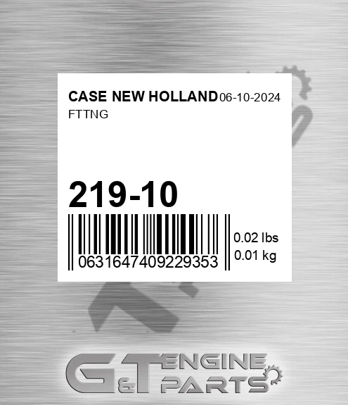 219-10 CASE NEW HOLLAND Fttng