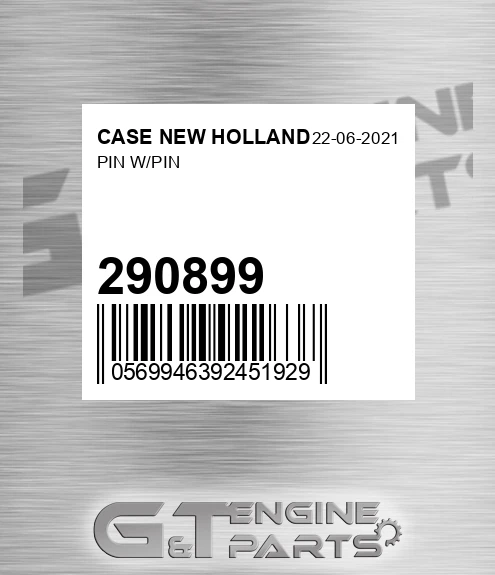 290899 Pin W/pin for CASE NEW HOLLAND