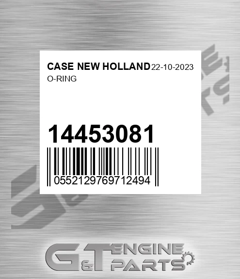 14453081 CASE NEW HOLLAND O-ring