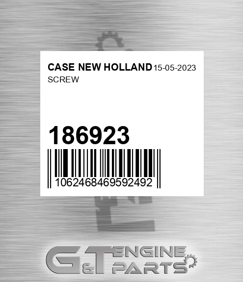 186923 CASE NEW HOLLAND Screw