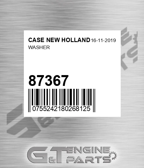 87367 Washer for CASE NEW HOLLAND