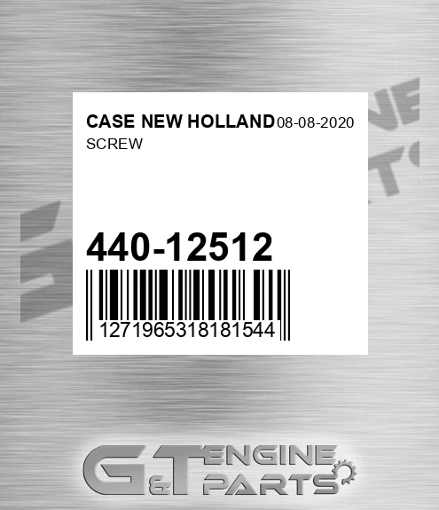 440-12512 Screw for CASE NEW HOLLAND