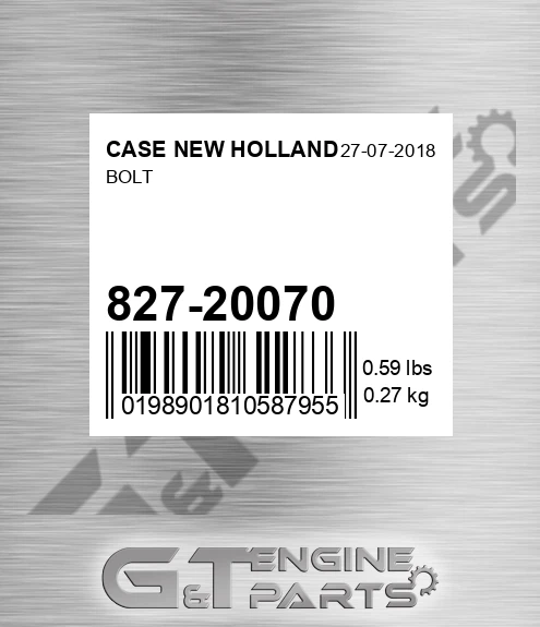 827-20070 Bolt